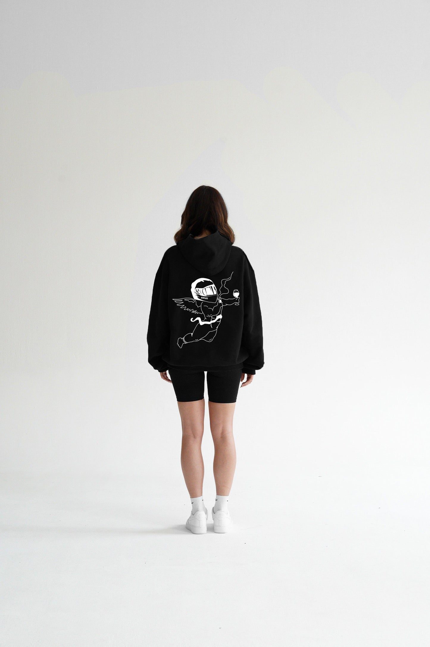 CALL FOR AMOR HOODIE - BLACK