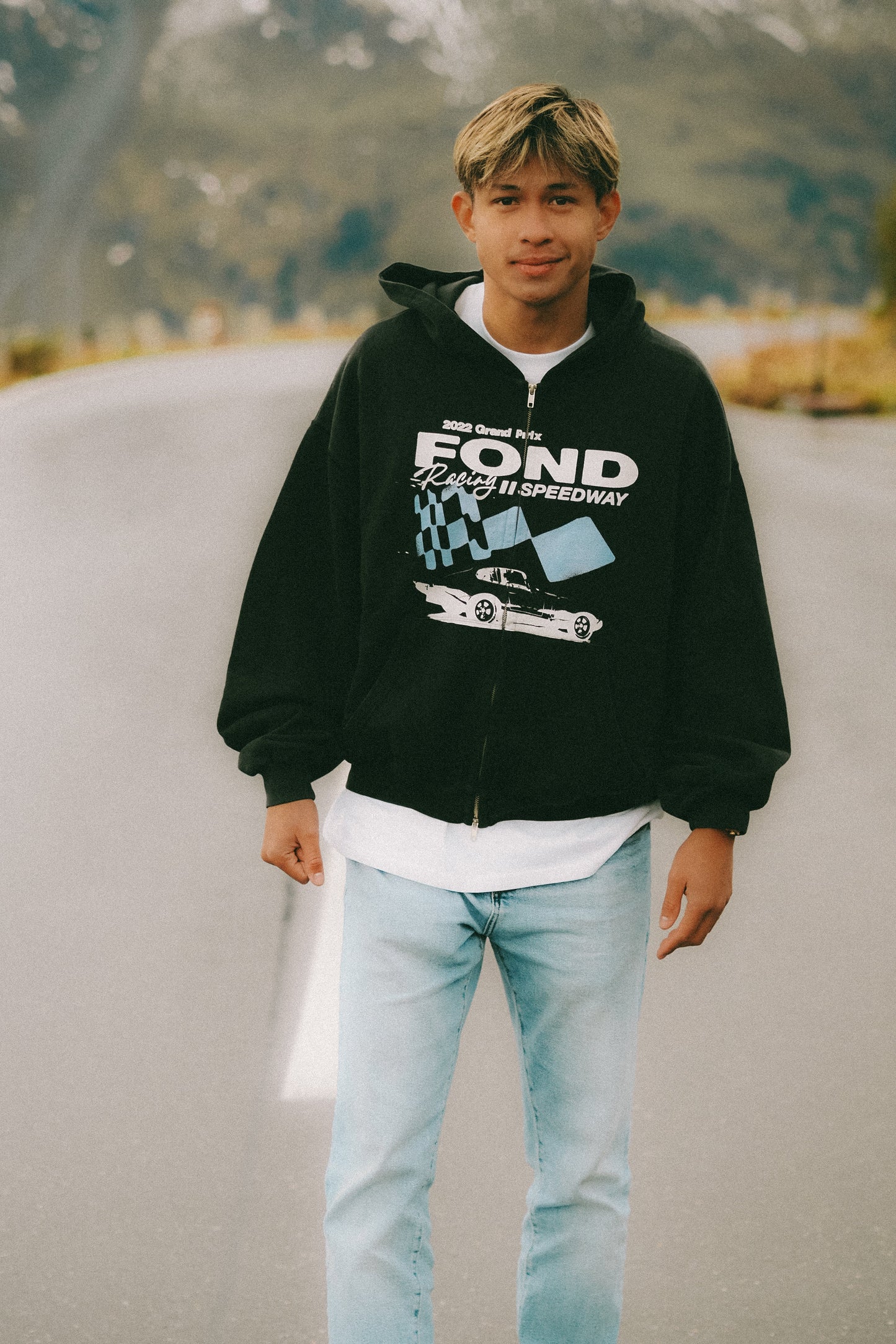 Grand Prix Zip-Up Hoodie - FONDCLOTHING