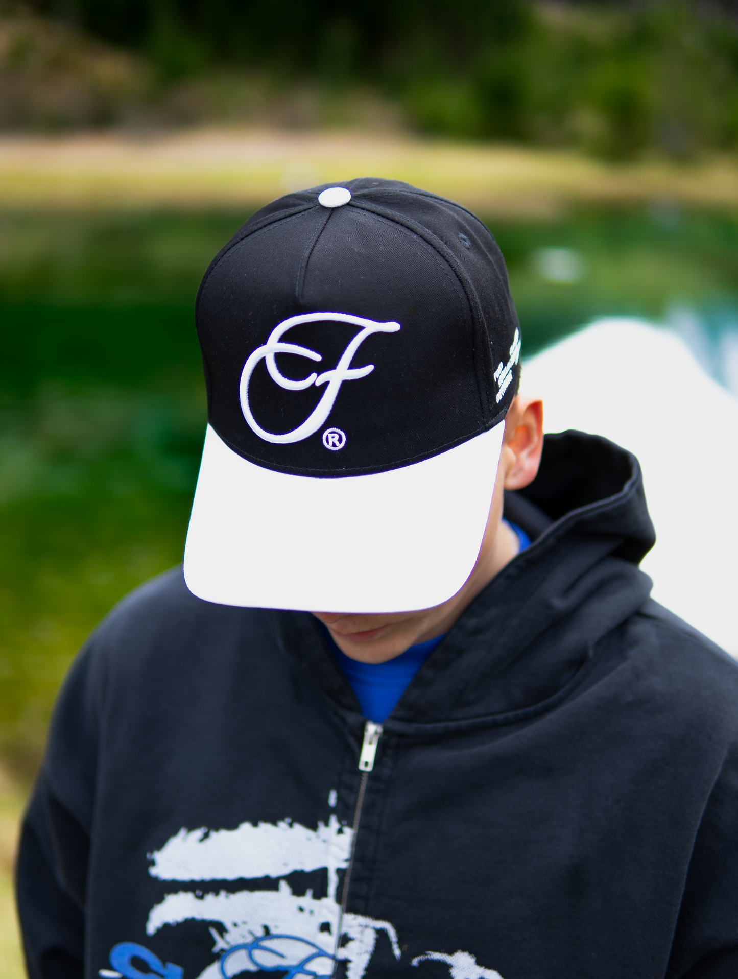 Initial Baseball Cap - Schwarz/Weiß