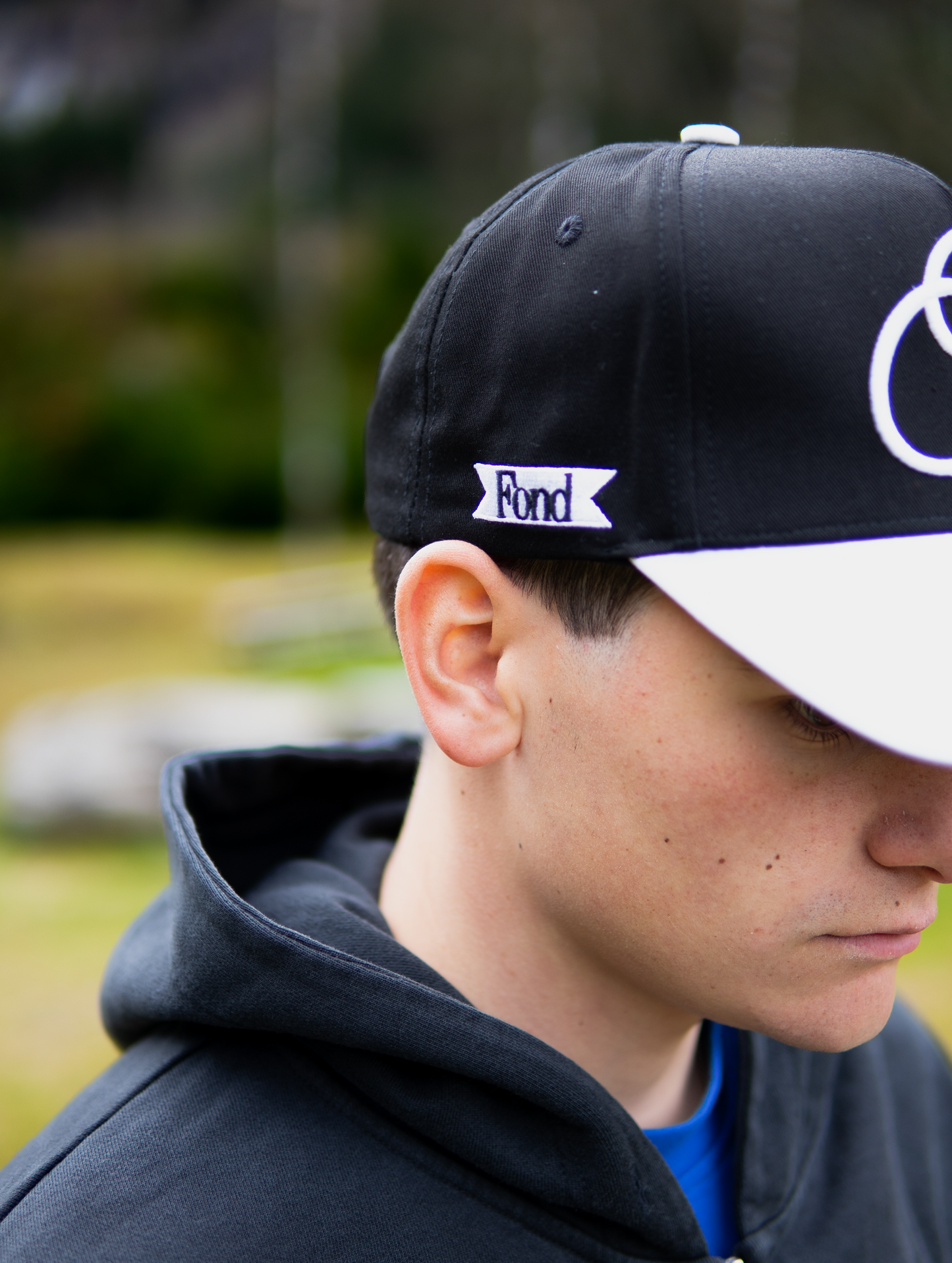 Initial Baseball Cap - Schwarz/Weiß