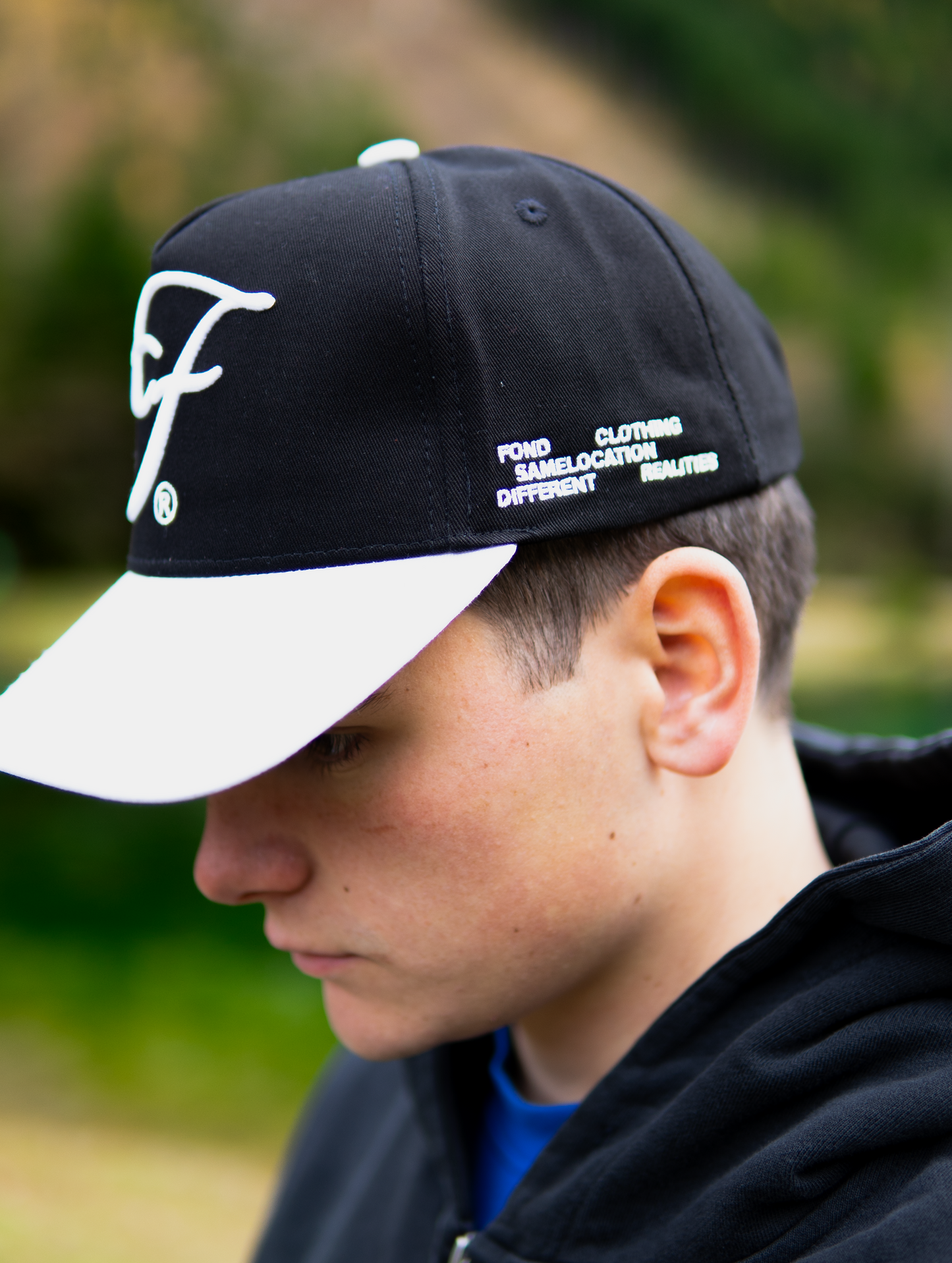 Initial Baseball Cap - Schwarz/Weiß