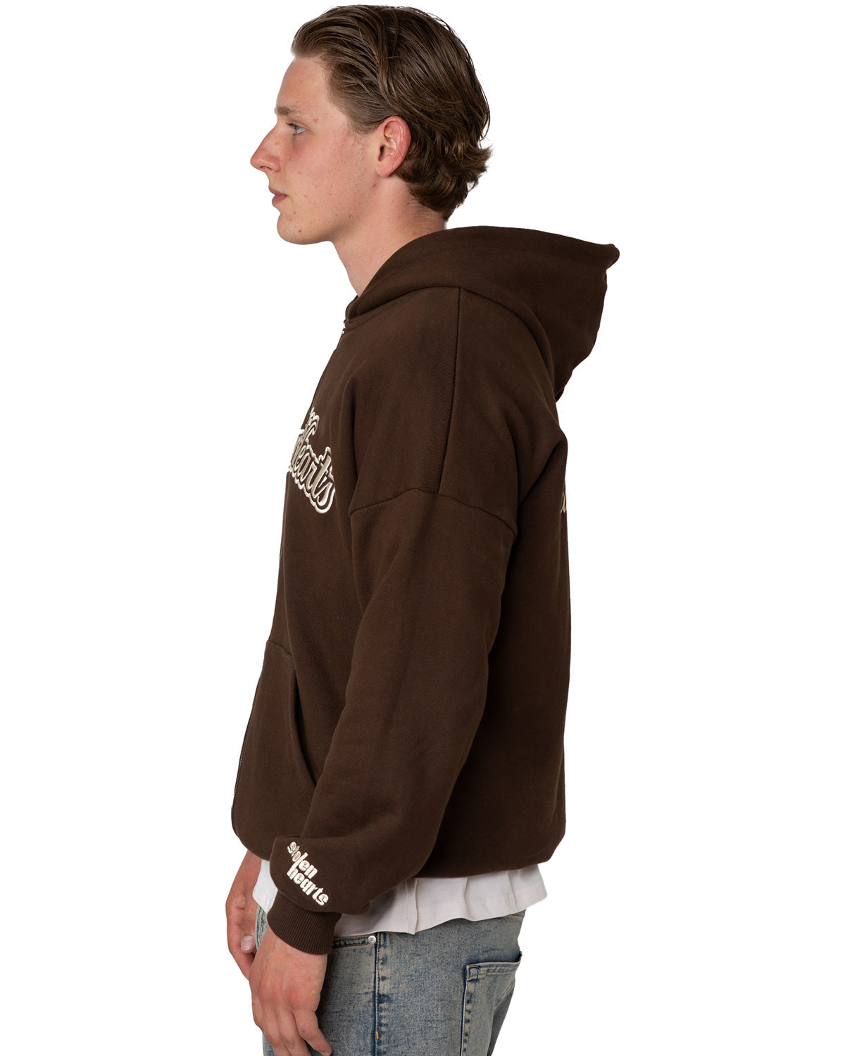 BROWN ZIP HOODIE