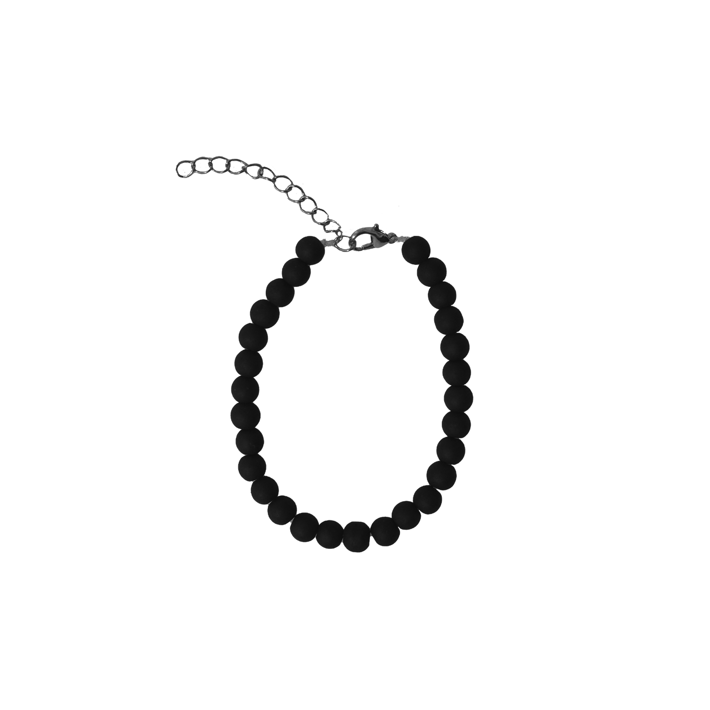 MATT SCHWARZES PERLENARMBAND (Glasperlen)