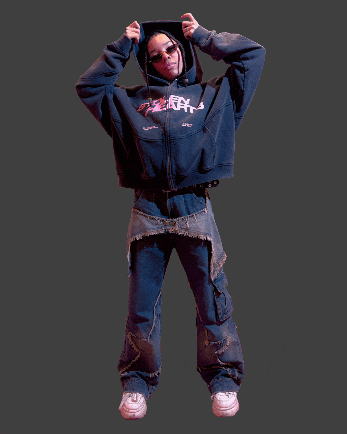 EVERYTHING IS PINK ZIP HOODIE