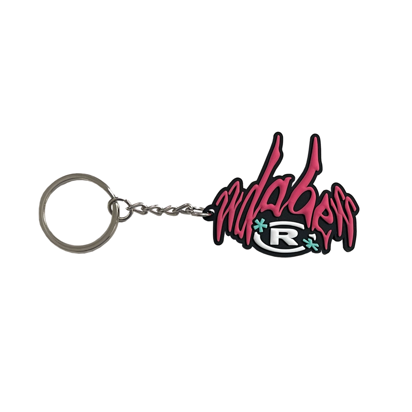 A pack of four sleek and stylish keychains with all-white parts that glow in the dark, perfect for adding flair to keys or a backpack. The 22DABE22 Keychain Pack is a must-have accessory for streetwear enthusiasts, crafted from high-quality materials and built to last.