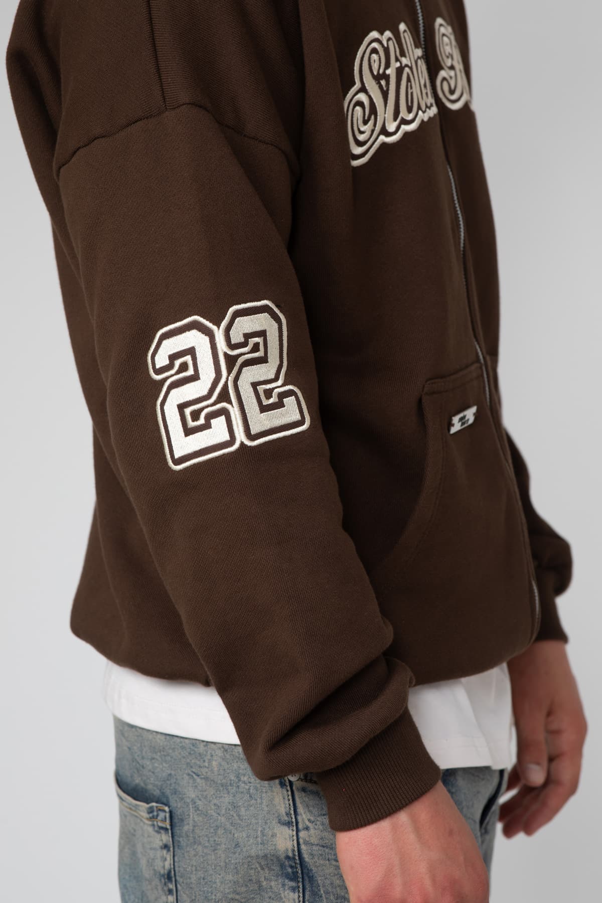 BROWN ZIP HOODIE