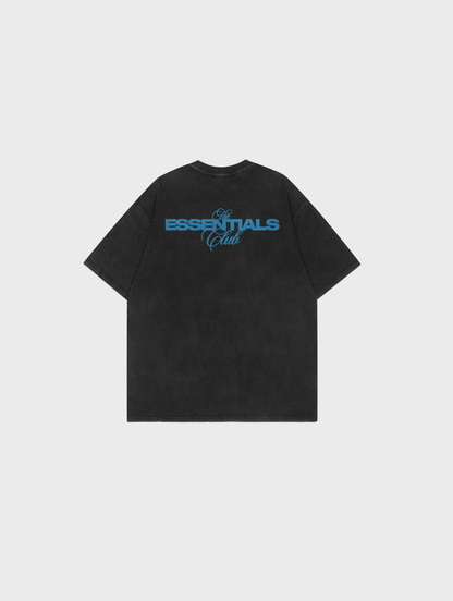 Essential Club Tee - Black/babyblue