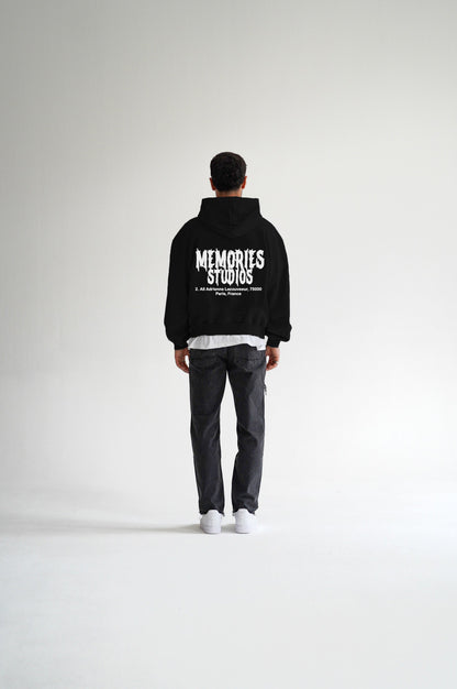 BREKFAST IN PARIS ZIP HOODIE - BLACK