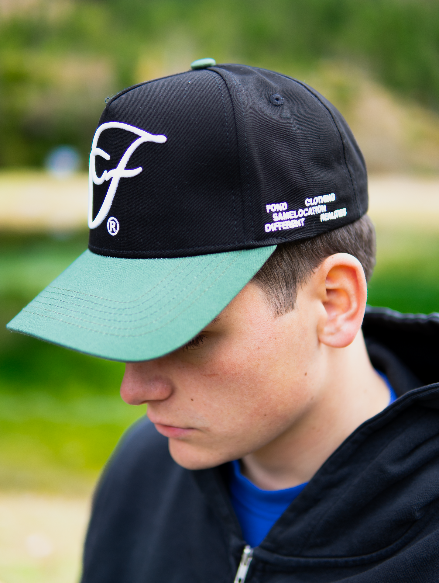 Initial Baseball Cap - Grün/Weiß