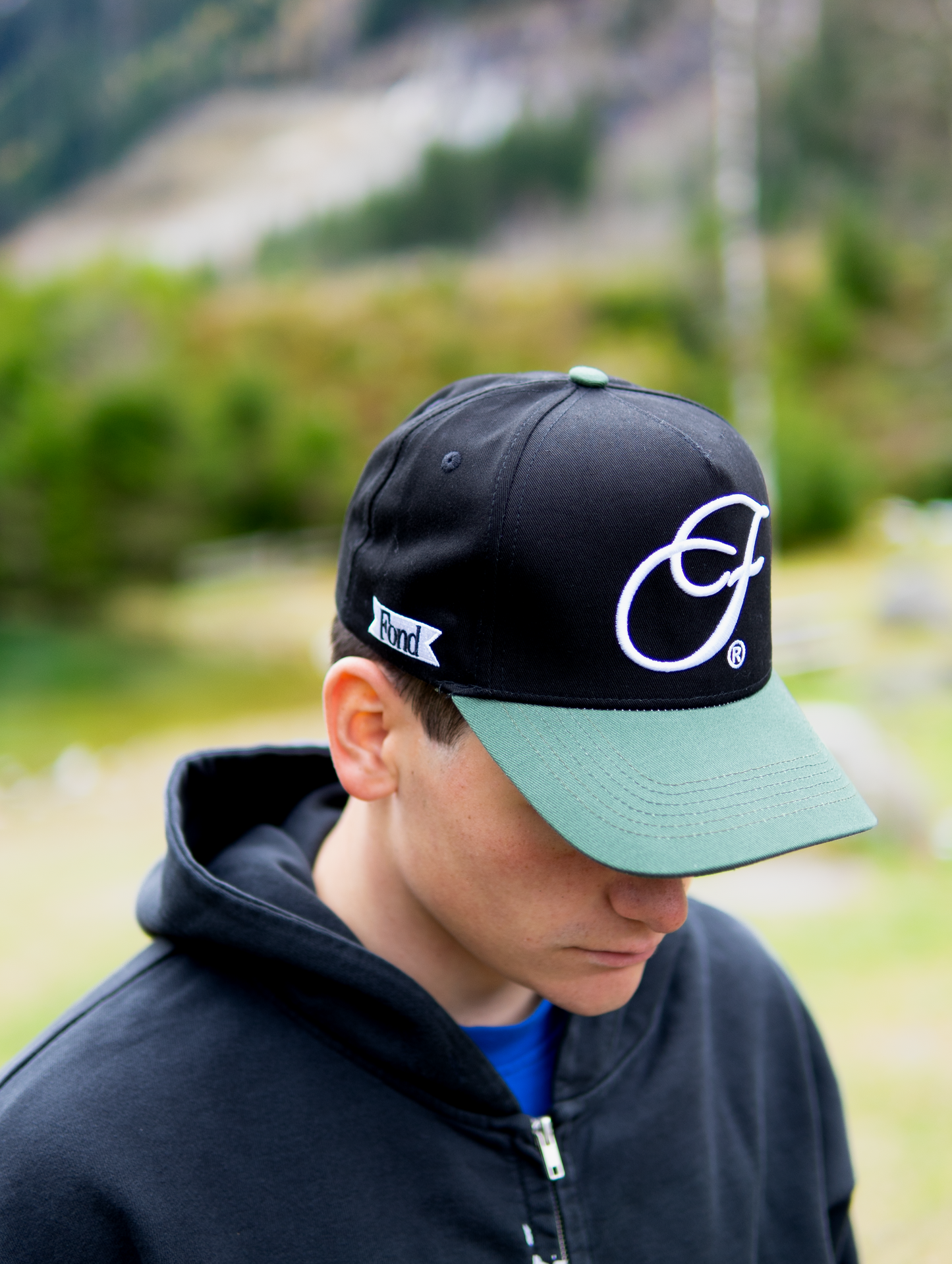 Initial Baseball Cap - Grün/Weiß