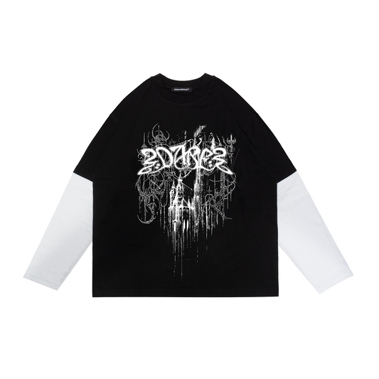 Longsleeve T-Shirt Black/White Castle