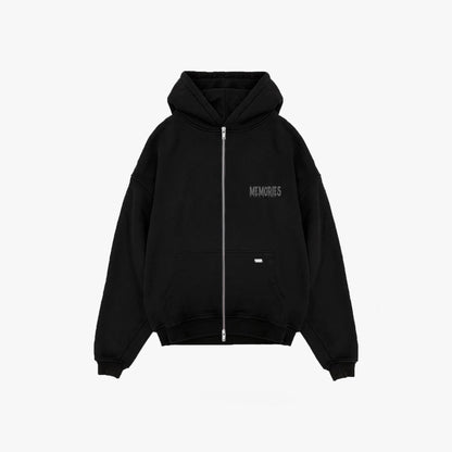 DIE MITH MEMORIES ZIP HOODIE - BLACK