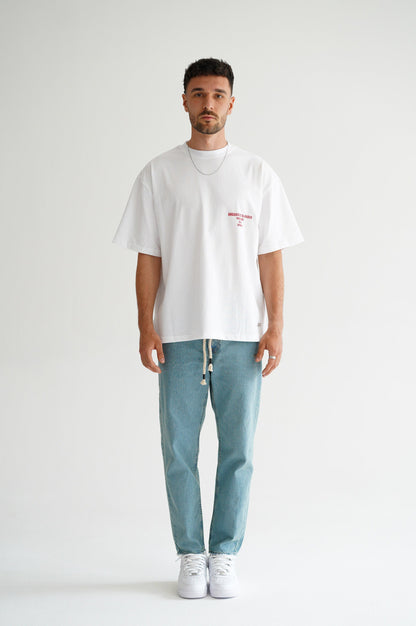 CALL FOR ROOM SERVICE TEE - FLAT WHITE