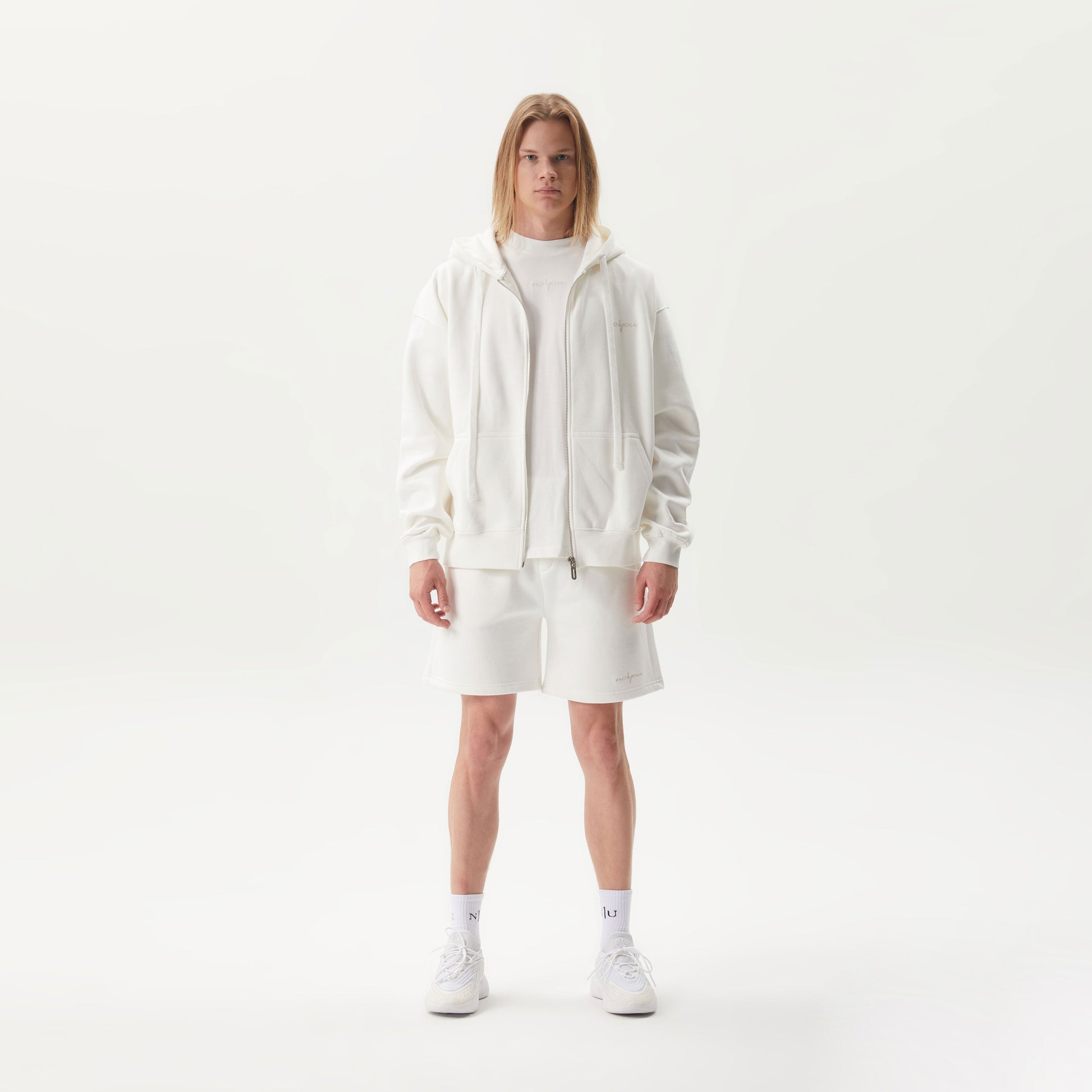 ZIP Hoodie Weiß Unisex - No1You