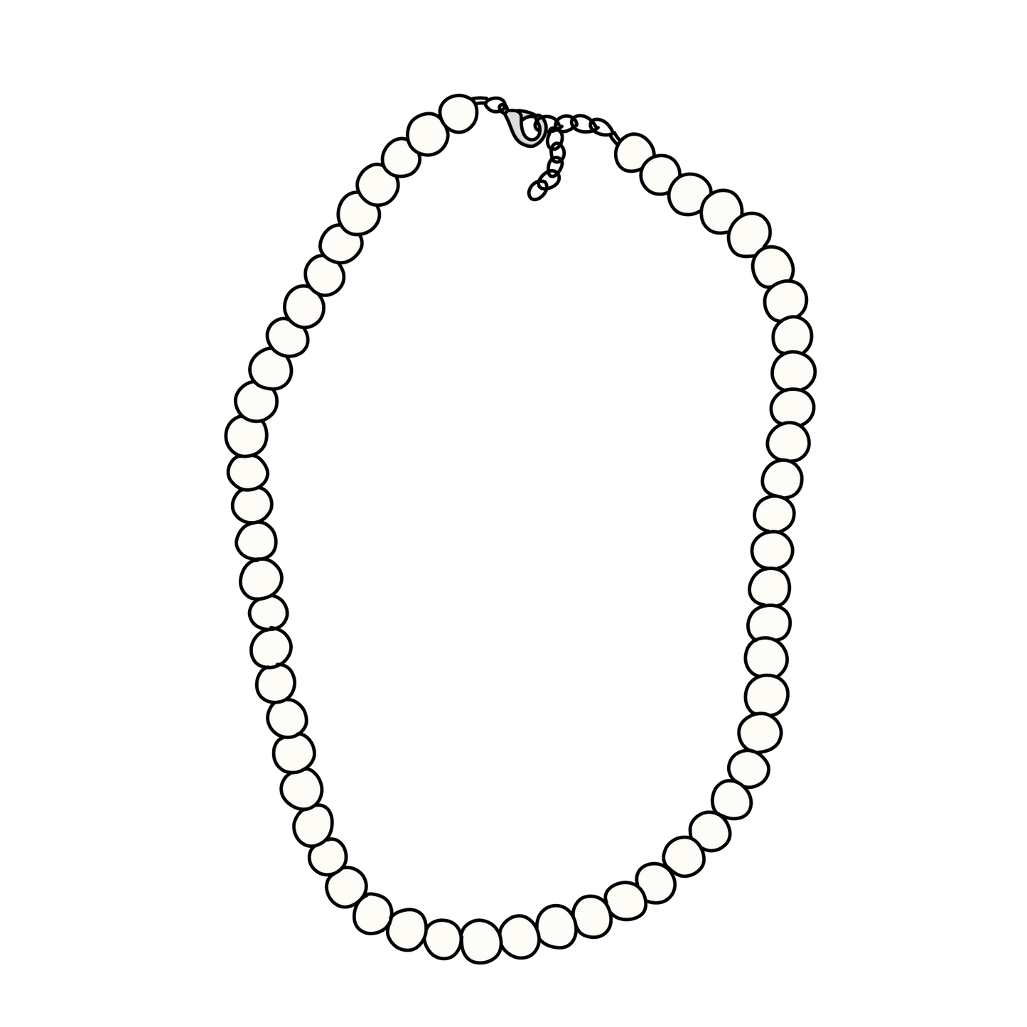 MATTE ACRYL PERLEN KETTE