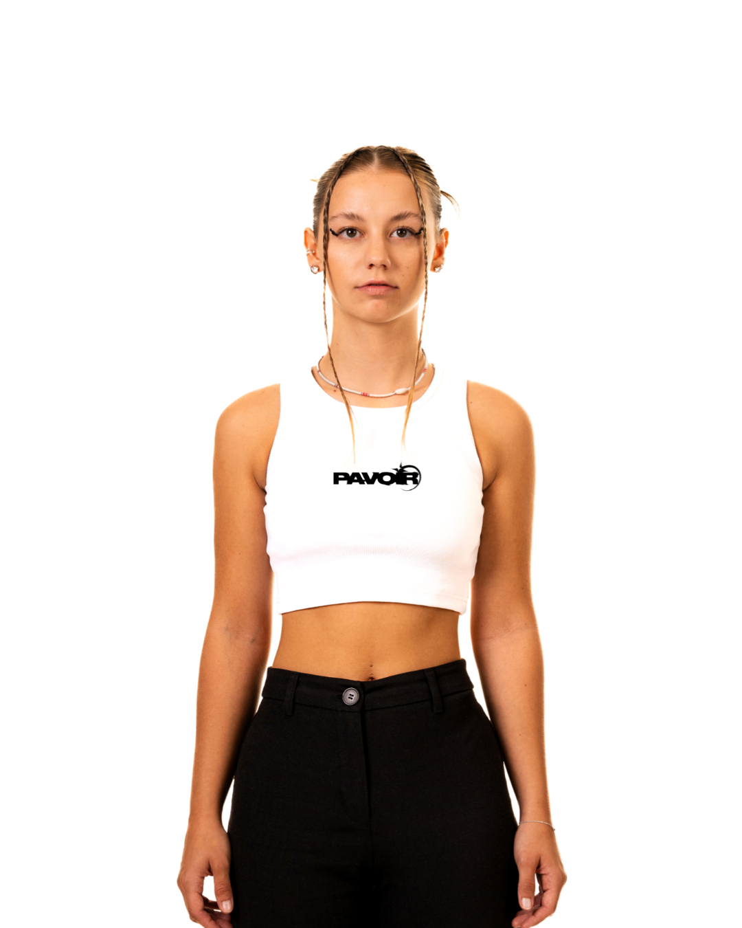 ELYSIAN CROP TOP - BLACK LOGO