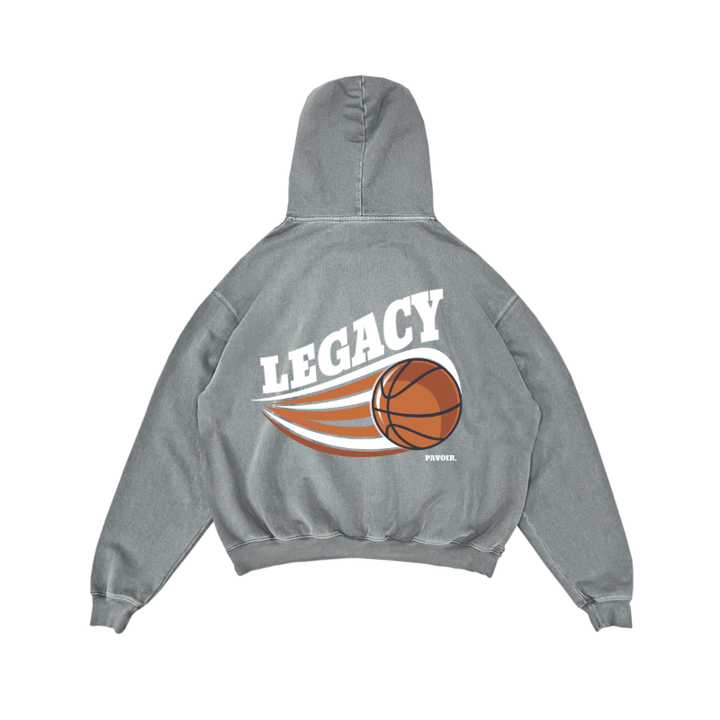 LEGACY OVERSIZE HOODIE STONEWASHED GREY